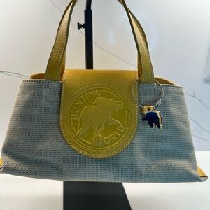 Hunting World Yellow and Cream Satchel